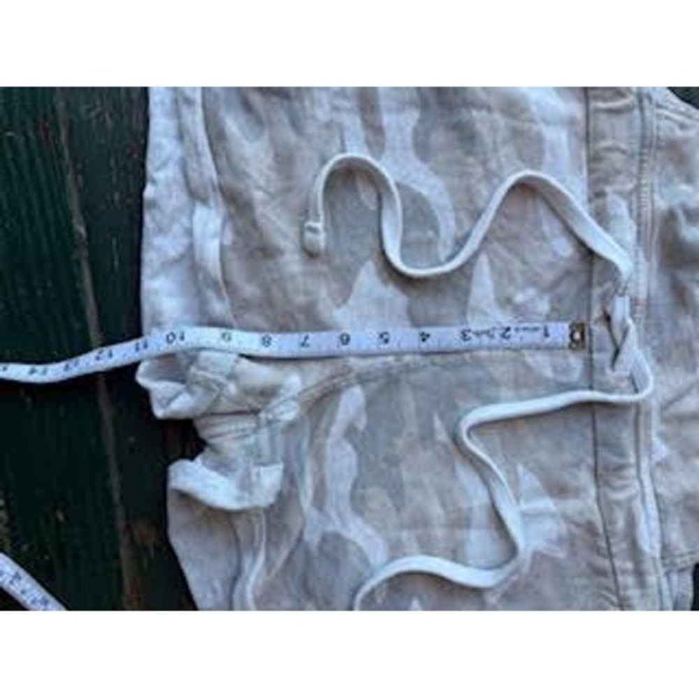 Z Supply Camo Shortalls Womens Beige White Camouflage Knit Overalls Shorts S - Picture 2 of 3
